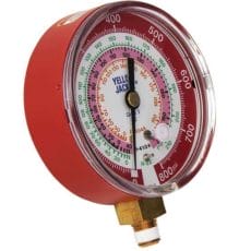 Yellow Jacket 49137 3-1/8" Red Pressure 0-800 psi R-22/404A/410A Gauge