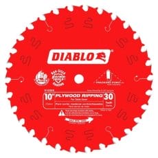 Diablo D1030x Tooth Plywood Ripping Blade Front View Jpg