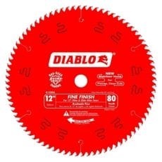 D1280X Diablo 12 in. x 80 Tooth Fine Finish Saw Blade