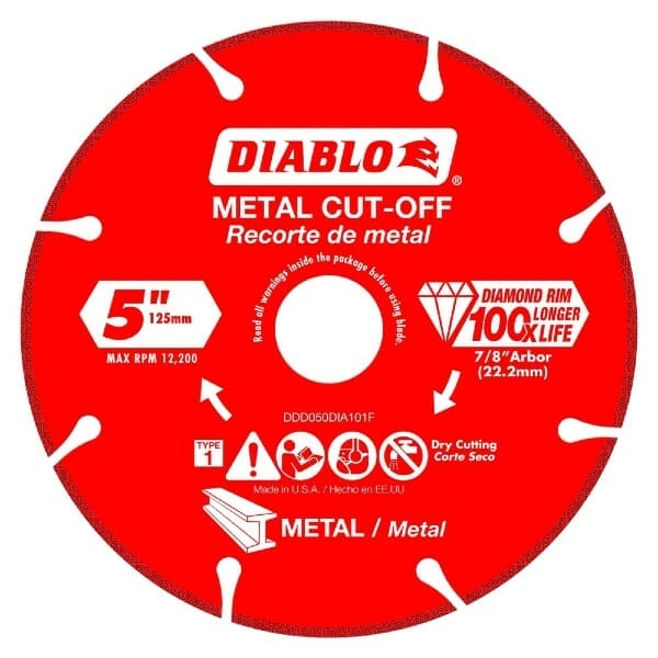 Diablo Ddd050dia101f Diamond Metal Cut Off Blade Front View Jpg