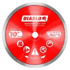 Diablo Dmadc1000 Diamond Continuous Rim Cut Off Discs For Masonry Front View Jpg