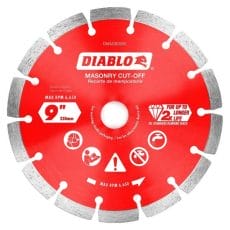 Diablo Dmads0900 Diamond Segmented Cut Off Discs For Masonry Front View Jpg
