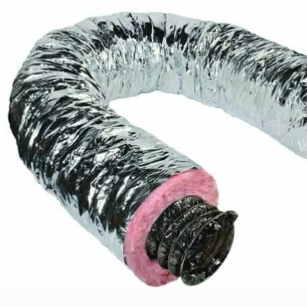 QuietFlex Duct 8 in x 25 ft Insulated Silver